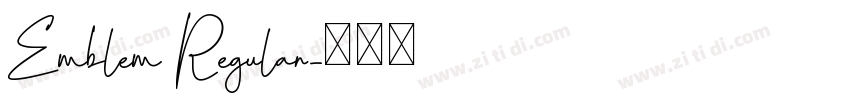 Emblem Regular字体转换